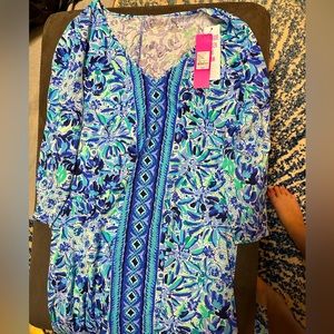 Anissa Maxi Dress in High Manetenance lion print with long sleeves NWT